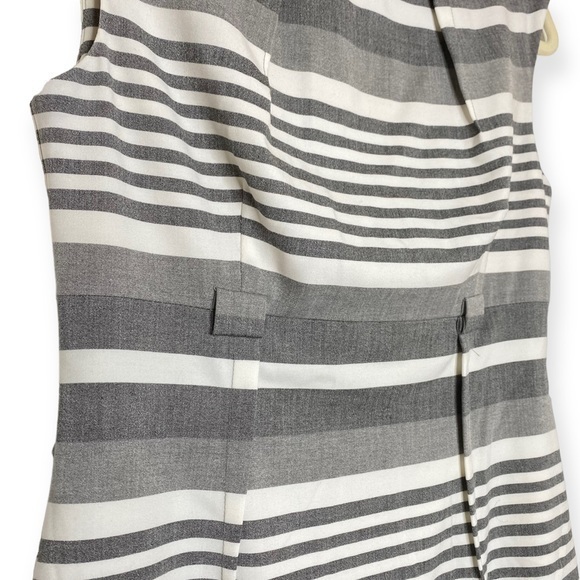Calvin Klein cap sleeve mini sheath dress in gray and white stripes size 6 - Picture 7 of 14